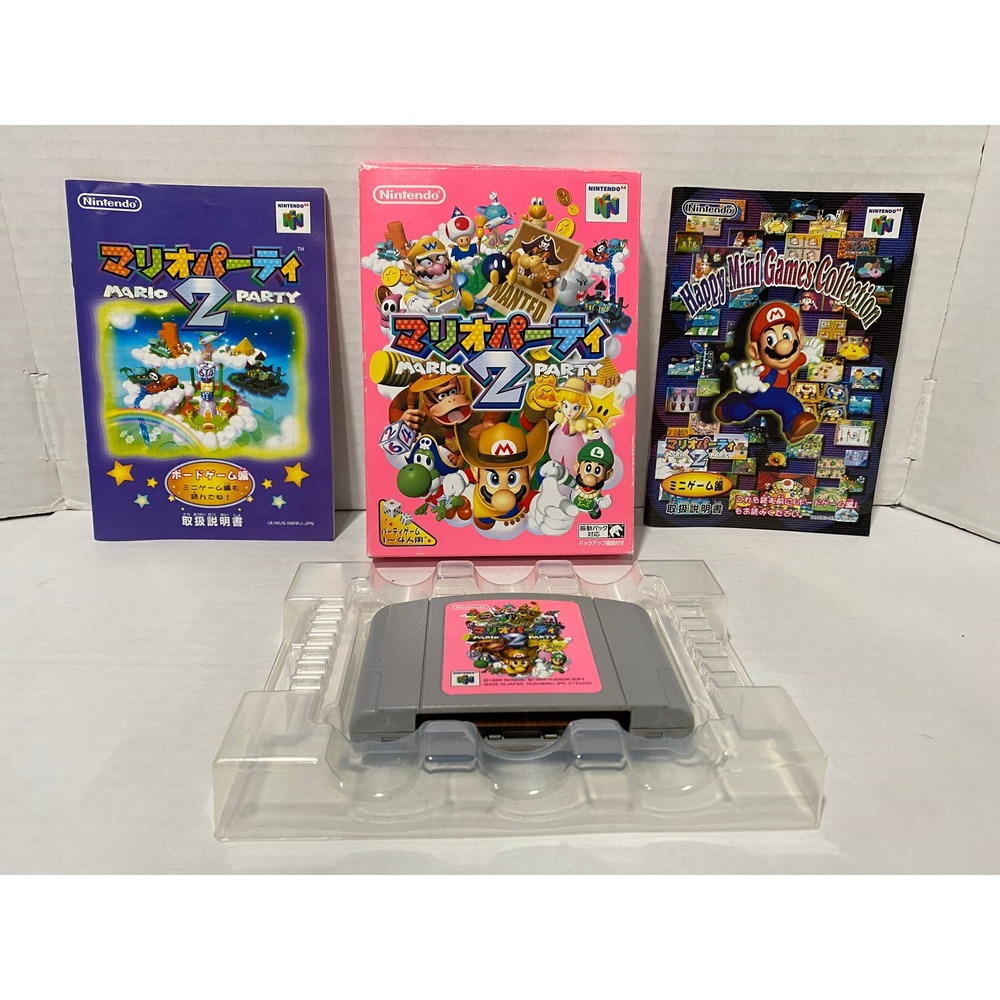 Nintendo Mario Party 2 N64 Japanese Import CIB NTSC-J NUS-NMWJ-JPN